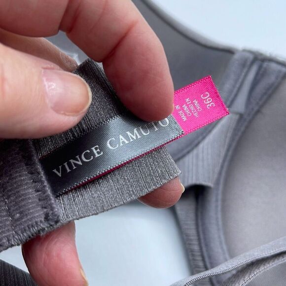 Vince Camuto size 36C push up bra in shimmering steel. - Picture 4 of 7